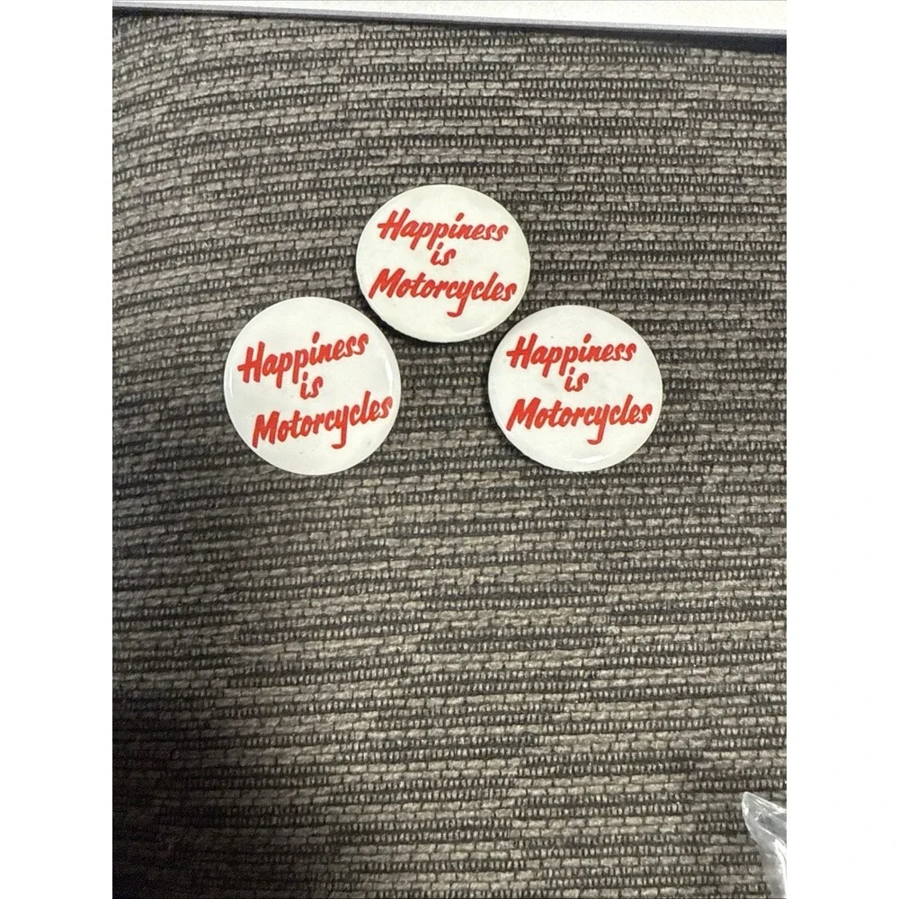 Vintage Motorcycle Pins Set Of 3  ( 2